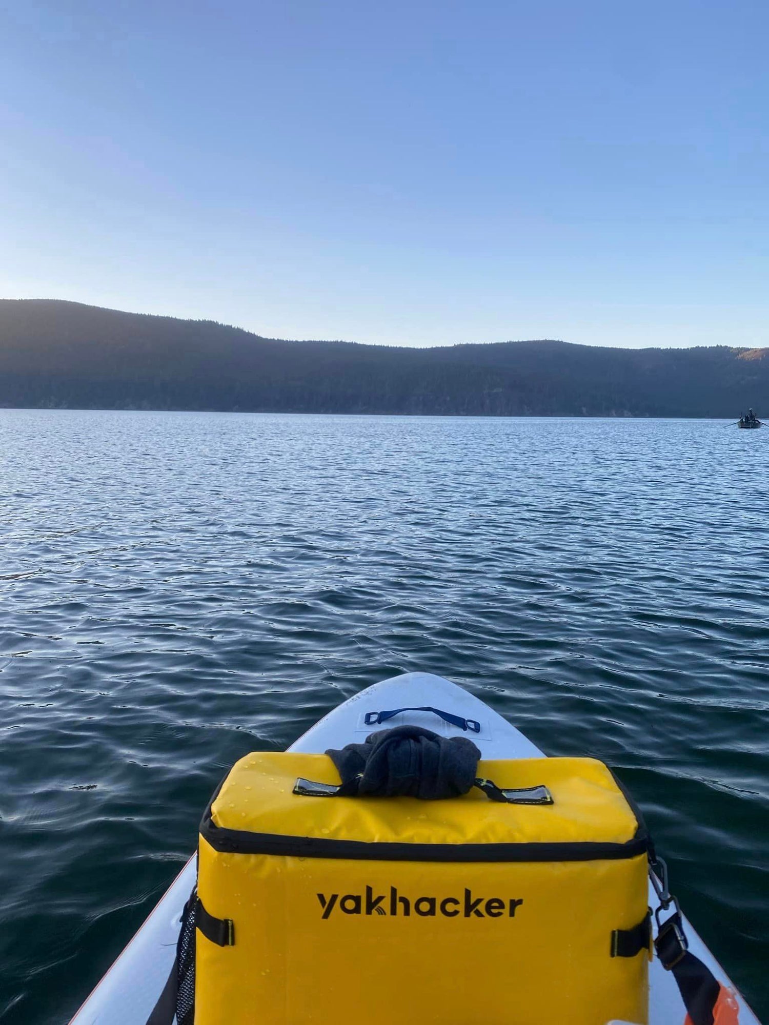 Yakhacker cooler bag on kayak